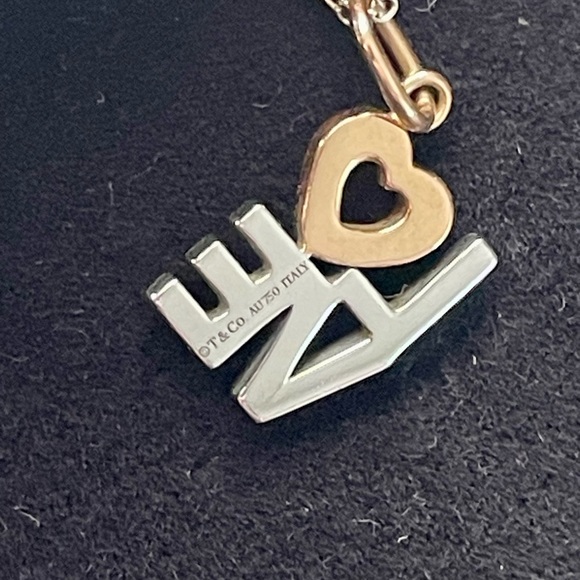 Tiffany & Co Love Necklace with White/Rose Gold and Pave Diamonds - Picture 7 of 12